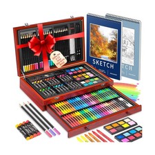 Hapikalor 156-Pack Art Kit Drawing Set with 2 Sketch Book, Crayons,... Fast Ship
