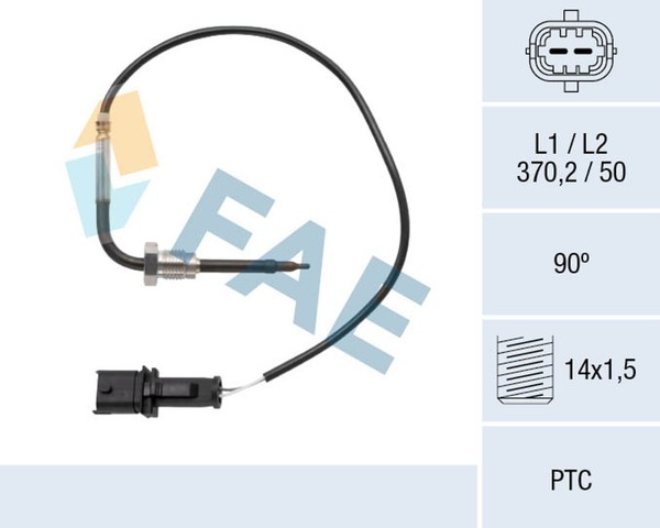 FAE Sensor Abgastemperatur 68073 M14X1,5 FüR Fiat Ducato Bus 150 Multijet 160 3-image