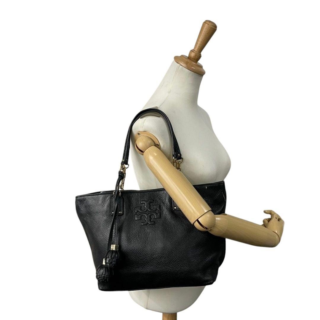 Tory Burch 黒レザー バッグ トリーバーチ TORY BURCH トリーバーチ トートバッグ レディース