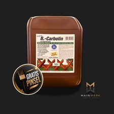 10L B-Carbolin Holz Lasur inkl. Pinsel Braun Gartenlasur Zaunlasur Innen Au&szlig;enUV