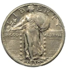 1930 P Philadelphia Standing Liberty Quarter SLQ 25c Almost Uncirculated AU+