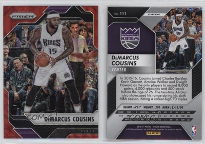 2016-17 Panini Prizm Ruby Wave Prizm DeMarcus Cousins #111