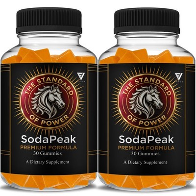 (2 Pack) Soda Peak Male Gummies, SodaPeak Support Supplement (60 Gummies)