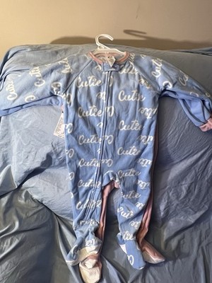 Lot Of 2 New Gerber Girls Pink And Blue Footie One Piece Onesie. Size 24months