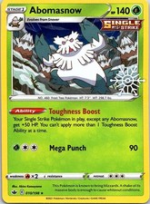 Abomasnow 010/198 Rare Chilling Reign Advent Snowflake Stamp Pokemon Near Mint