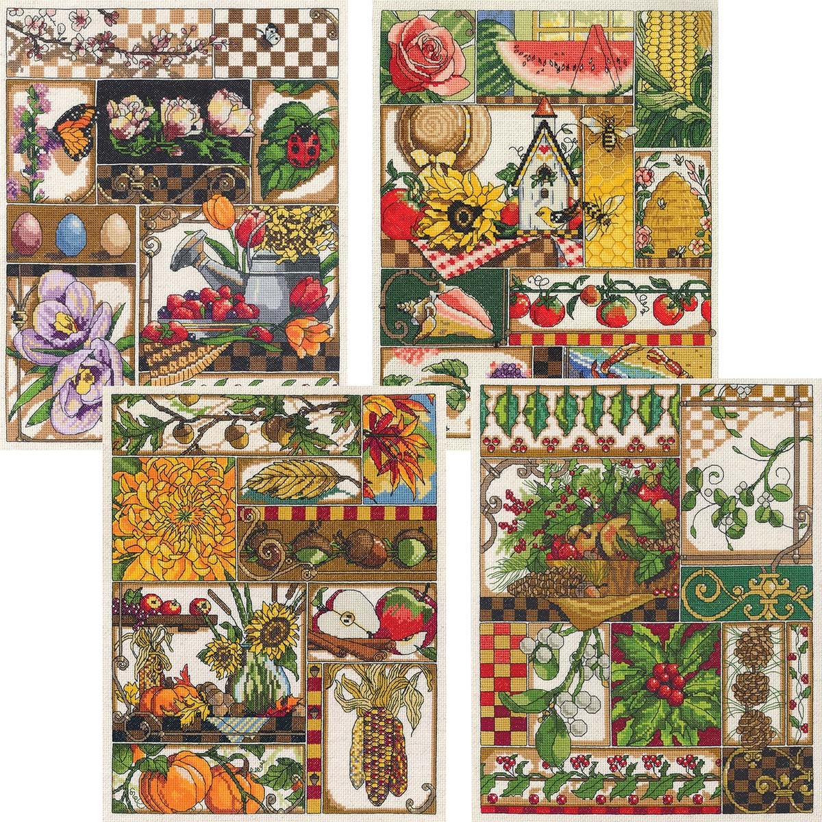 Janlynn&reg; Seasonal Montage Set Counted Cross-Stitch Kit