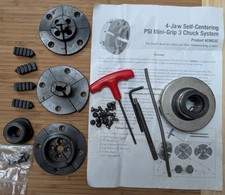 PSI Woodworking CMG3C Mini Grip 3 Wood Lathe Chuck w/3 JAW Sets