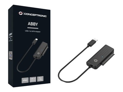 Conceptronic ABBY02B USB C to SATA Fits PC Adapter Cable