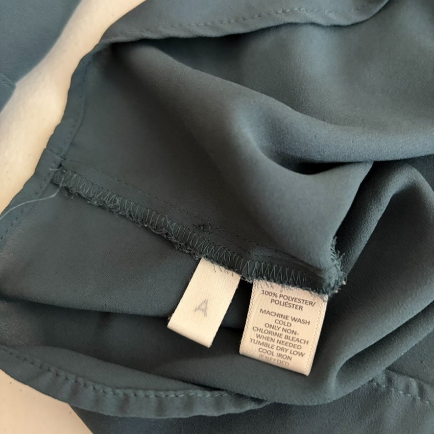 Loft Blouse Women's Petite Small Button Up Lightweight Collared Long Sleeve Top