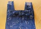 Bebe Star Heart Breaker Skinny Distressed Chewed Hem Jeans Size 28 Women's — photo 3