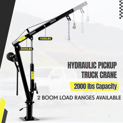 #ad GRAVEE Hydraulic Pickup Truck Crane 2000 Lbs Folding Truck Mounted Bed w Winch $210.65