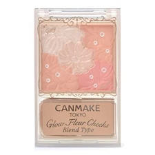 CANMAKE Glow Fleur Cheeks B01 Cotton Coral Cheek Gloss Highlight Sheer Matte