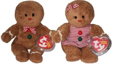 Ty Beanie Baby HANSEL & GRETEL the Gingerbread Man (Boy/Girl) MWMTs Stuffed Toys