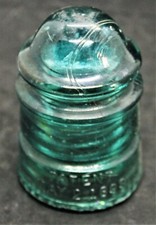 1 "HEMINGRAY" No. 9 Aqua Blue + 1 Clear Glass Insulator Made in USA
