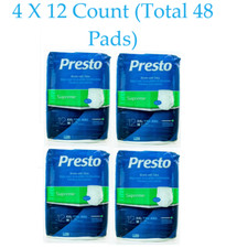 Presto Adult Diaper Briefs with Tabs Supreme XXL 1 Case 63" - 69" Pack of 48