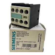 Siemens 3RH1911-1HA01 Auxiliary Switch Block IP20 4 Pole 690V 6kV Auxiliary Switch Block