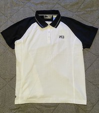 Vintage Fila Sport Womens Tennis Polo XL Black White