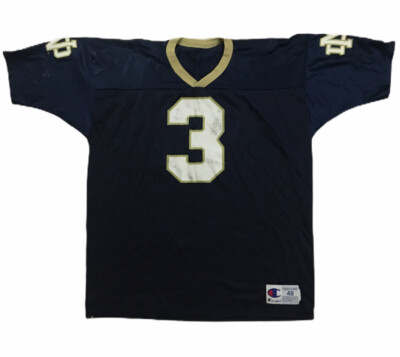 Vintage Champion Notre Dame Fighting Irish Joe Montana Blue Jersey Mens Sz  48