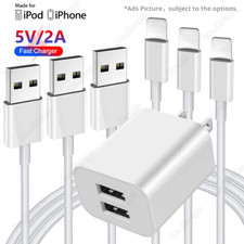 For iPhone 6 7 8 Plus 11 12 13 14 Fast Charger Cable 5V2A USB Power Adapter Lot