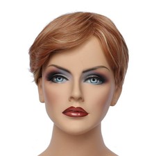 Classic Cap women Synthetic straight Short Reddish Brown full wig HengFeng ZP27
