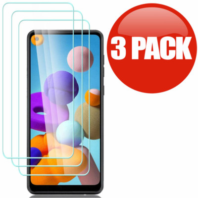 3-Pack For Samsung Galaxy A21s  Tempered Glass Screen Protector HD Premium