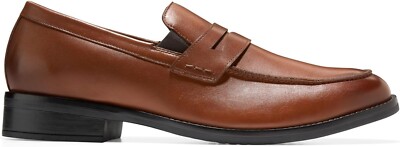 Cole Haan leather woven penny loafers British tan dynamic energy foam comfort Cole Haan Grand+ Dress Penny Loafer British Tan Size 11 US main image 4