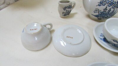 Japan 13 Piece Miniature Tea Set - 5 cups & Saucers, Tea pot