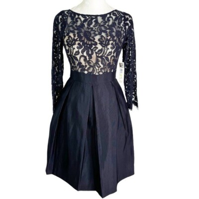 green emerald velvet dress Eliza J Sleeveless Fit & Flare Dress Navy Multi