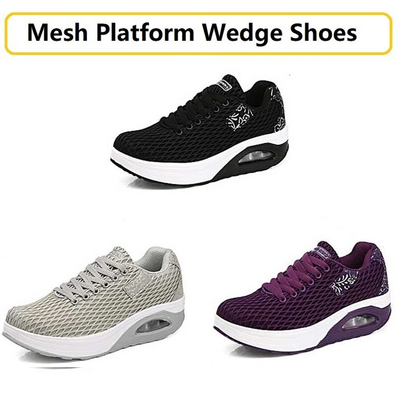 Zapatos tonificantes transpirables para mujer Zapatillas deportivas ligeras con amortiguación de aire Foto 3 de 4