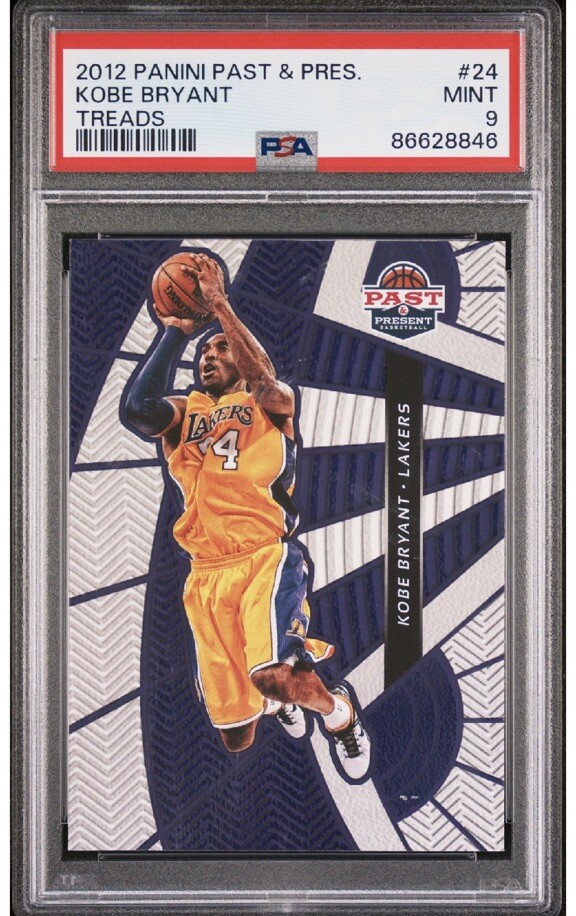 2012-13 PANINI PAST & PRESENT KOBE BRYANT THREADS #24 PSA 9