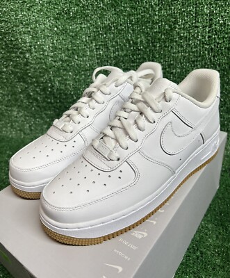 Nike Air Force 1 '07 White Gum Brown Sole Men's Sneakers Size 6