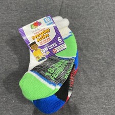 Fruit Of The Loom Toddler Low Cuts Boys Socks 6-Pack NWT Size Medium 18-36 Month
