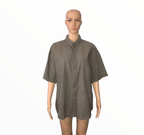 Munsingwear Men's Shirt SizeL Geometric Pattern Button Down Collared 100% Cotton