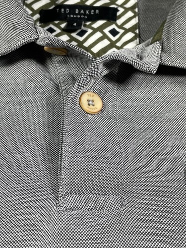 Ted Baker London Hawka polynosisches Poloshirt Herren Größe 4 grau preppy - Bild 5 von 10