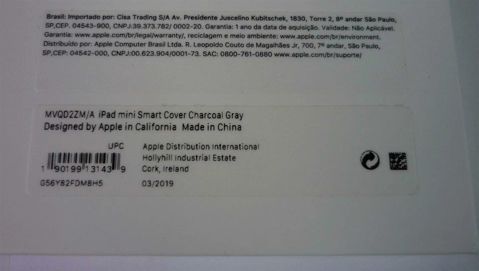 Genuine Apple iPad Mini 4 & 5 (4th & 5th Gen) Smart Cover - Charcoal Grey - New - Image 4 of 4