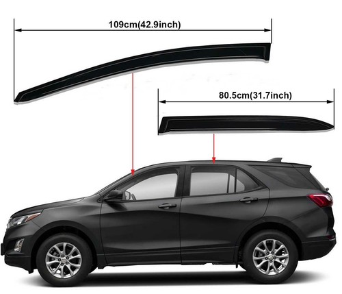 For 18 22 Chevy Equinox Smoke Window Visors Sun Rain Wind Guards Vent Shade Ebay
