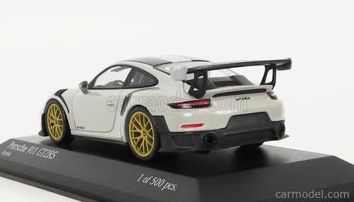 Minichamps 2018 PORSCHE 911 991-2 GT2 RS WEISSACH PACKAGE GREY GOLD RIM 1:43*New - Picture 6 of 7