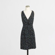 J Crew Wrap-front dress in painted dots