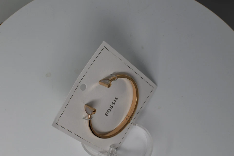 Brazalete abierto Fossil oro rosa acero inoxidable JOF00723791 Foto 3 de 4