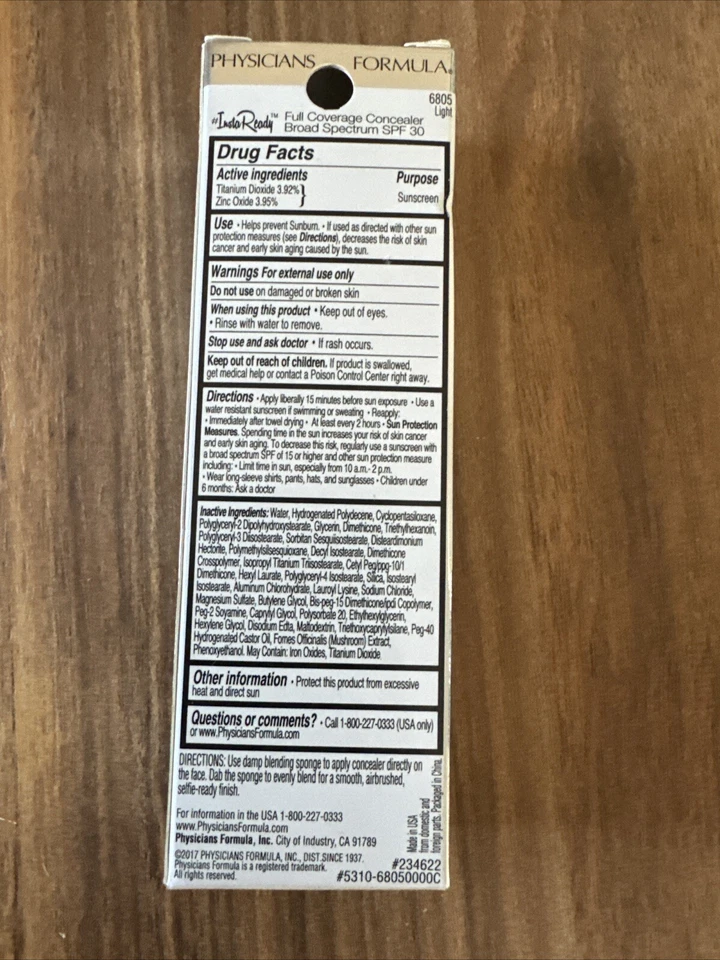 Physicians Formula InstaReady Full Coverage Concealer 6805 Light Expired - Image 3 of 4