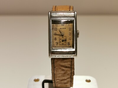 ART DECO VINTAGE RARE WW2 SWISS RECTANGULAR MEN'S MECHANICAL WATCH