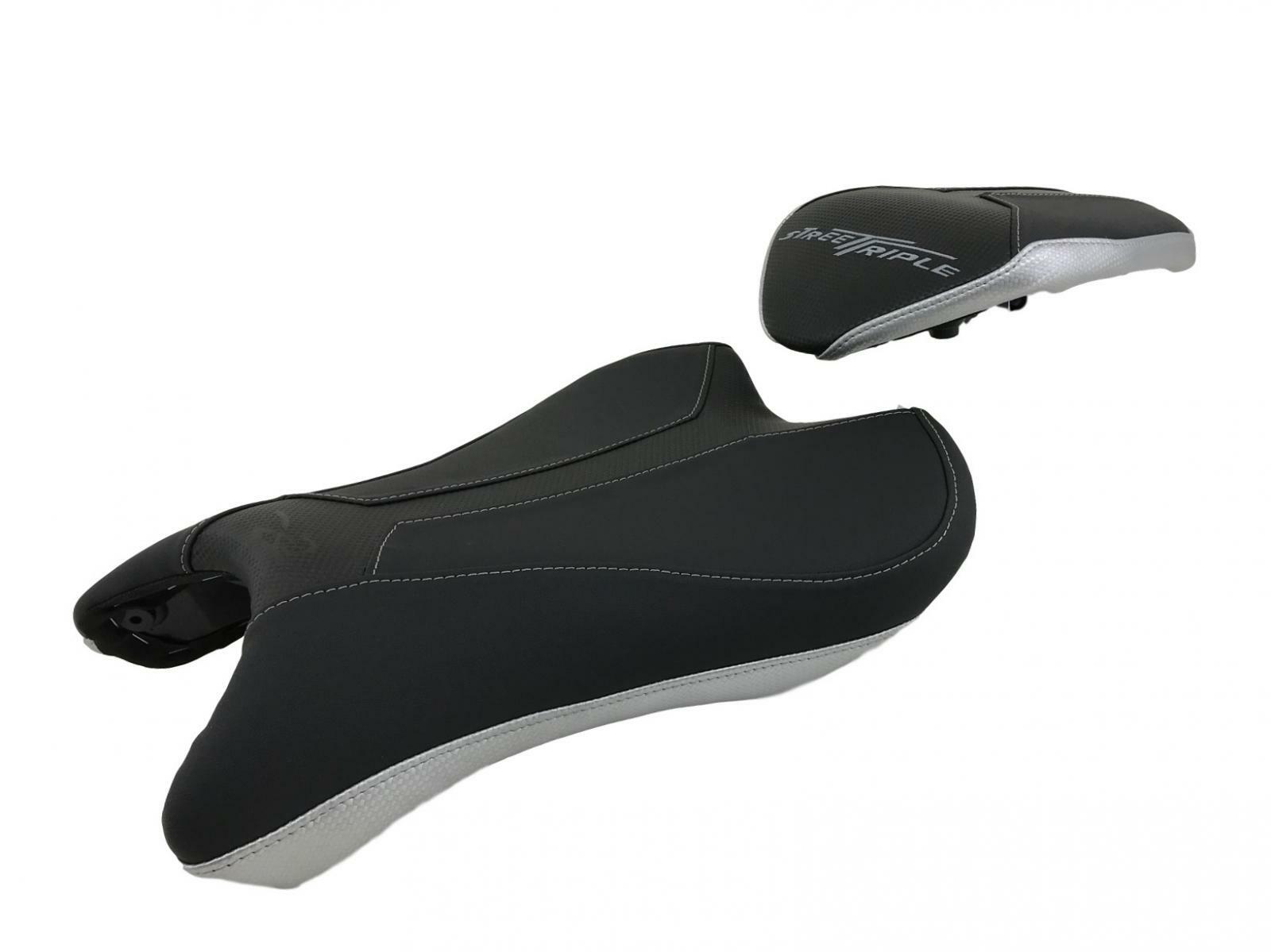 Housse de selle Triumph Street Triple 765 R 2017 à 2024 revêtement selle design HSD5748