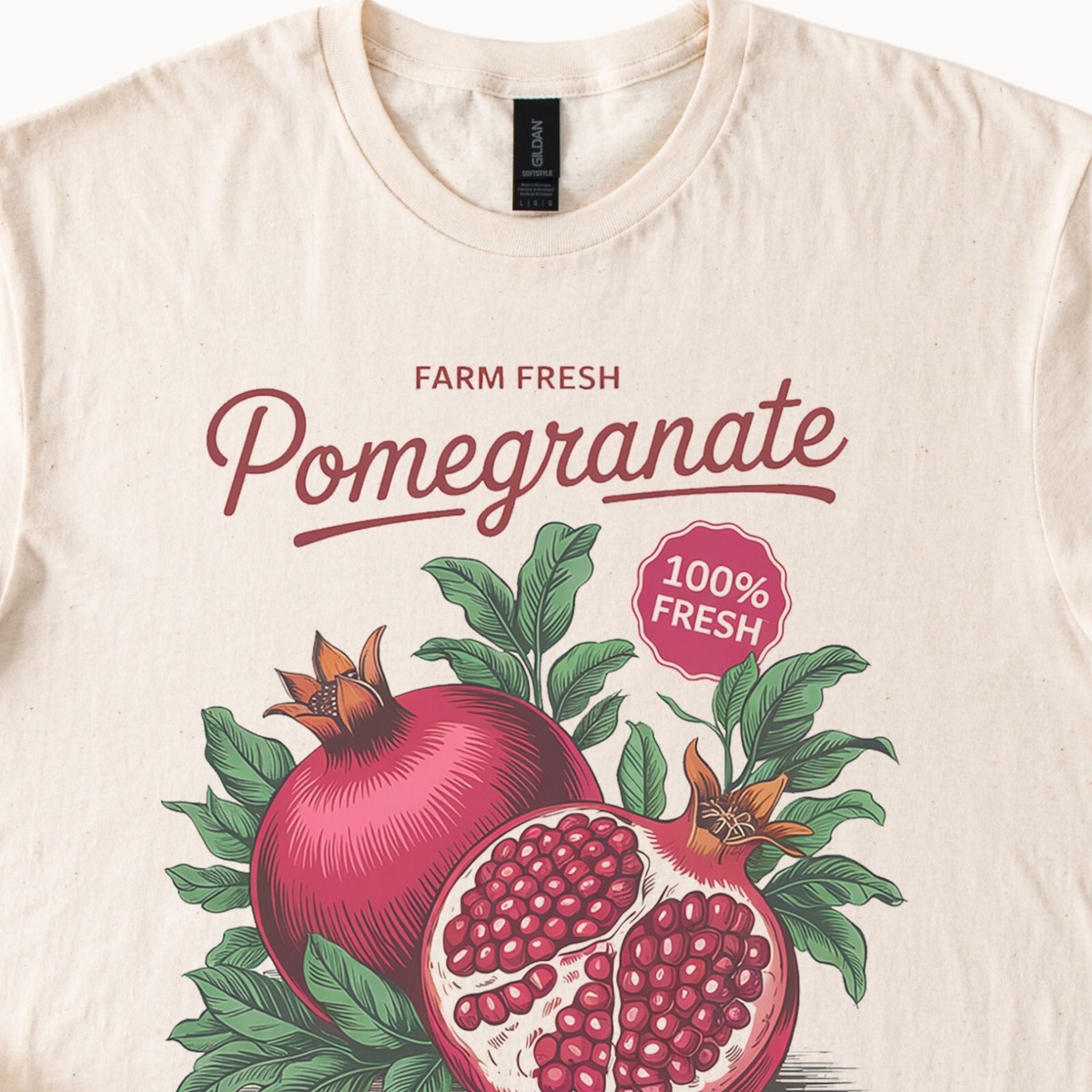 Pomegranate T Shirt Ruby Red Fruit Tee Graphic Top | eBay