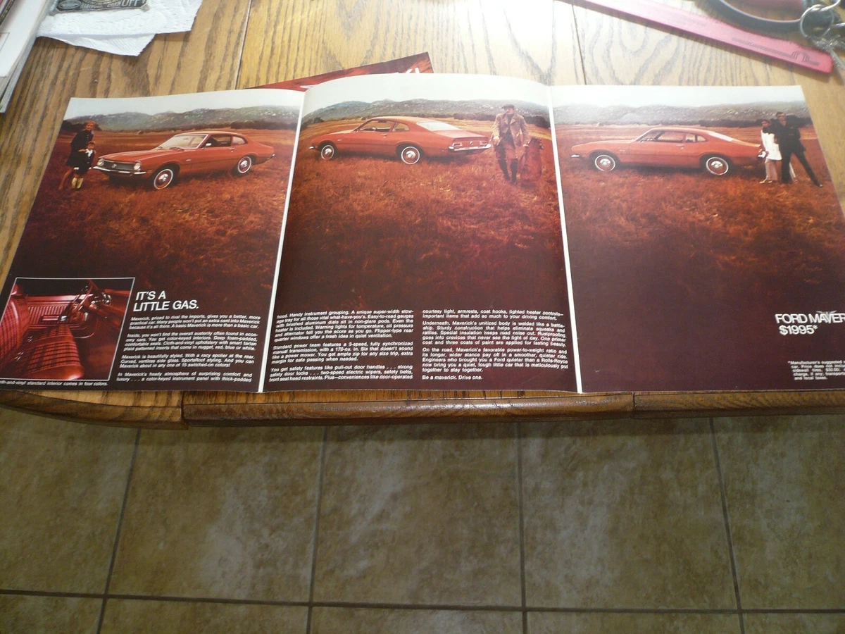 1970 Ford Maverick Sales Brochures - Vintage - Two for One Price