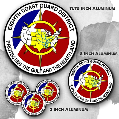 Eighth Coast Guard District Design Reproduction Aluminum Circle Sign