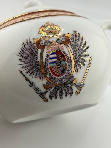 Antique Porcelain Sugar Bowl ~ Imperial Austrian Eagle ~ 19th Century - Picture 10 of 17