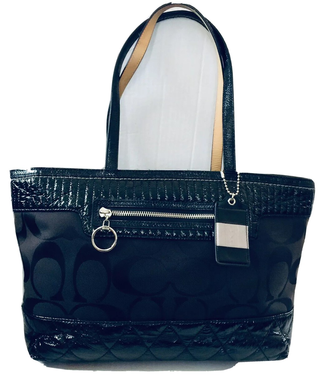 SIGNATURE COACH POPPY QUILTED SHLDER HOBO SATCHEL TOTE BAG