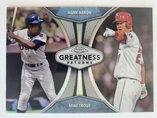 2019 Topps Chrome Greatness Returns Mike Trout & Hank Aaron #GRE-8