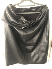 Bebe Black Learher Pencil Skirt