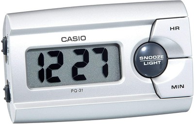 Casio PQ-31 PQ-31-8 Digital Battery Travel Alarm Clock with Light Snooze  Beep | eBay
